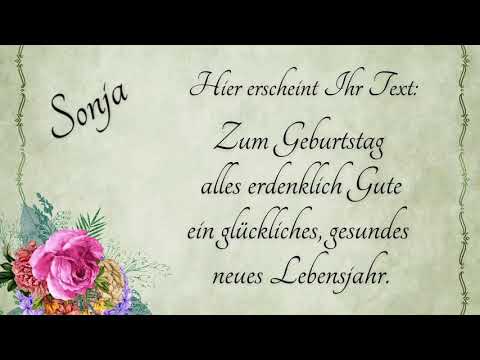 Geburtstagsvideo - Zum Geburtstag alles Gute (Deutsch)