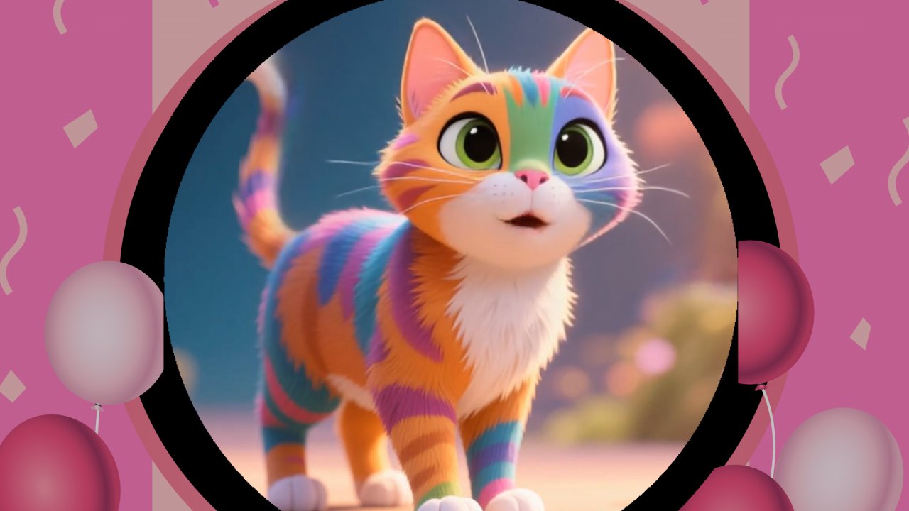 Süße Katze singt Happy Birthday