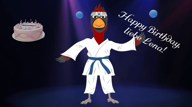 Vogel singt Happy Birthday