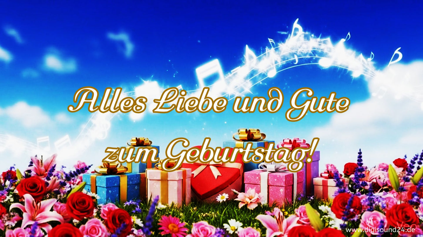 Wunderschönes Geburtstagsvideo mit Klaviermusik