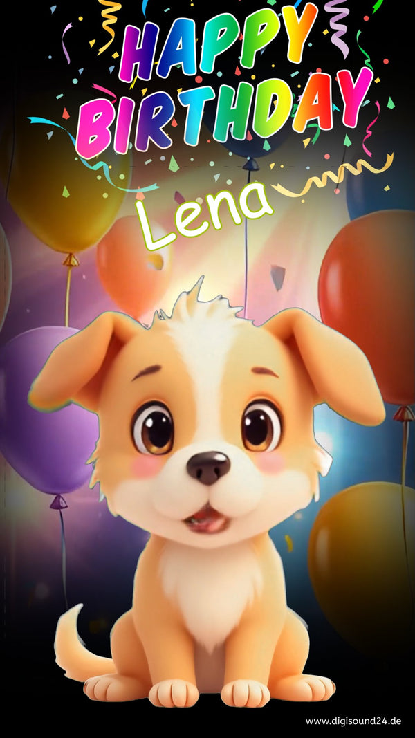Süßer Hund singt Happy Birthday