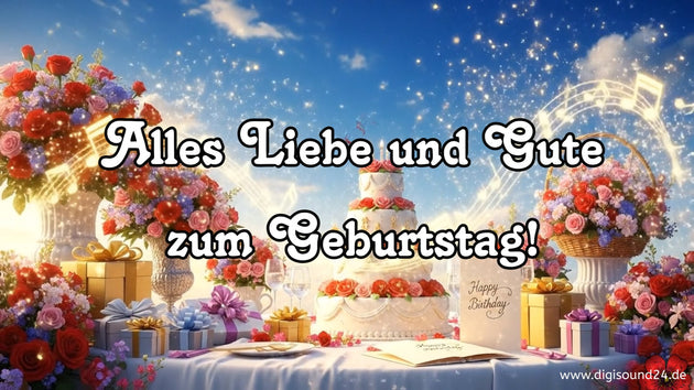 Wunderbares Geburtstagsvideo zum versenden per WhatsApp und Email
