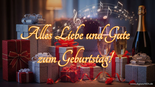 Digitale Geburtstagskarte - Zum Geburtstag viel Glück - original Big Band Version